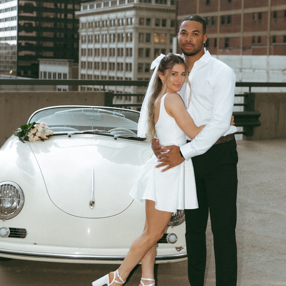 White Adeirlina Mini Cocktail Dress